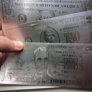 Platinum $1,$2,$5  Bill Collection